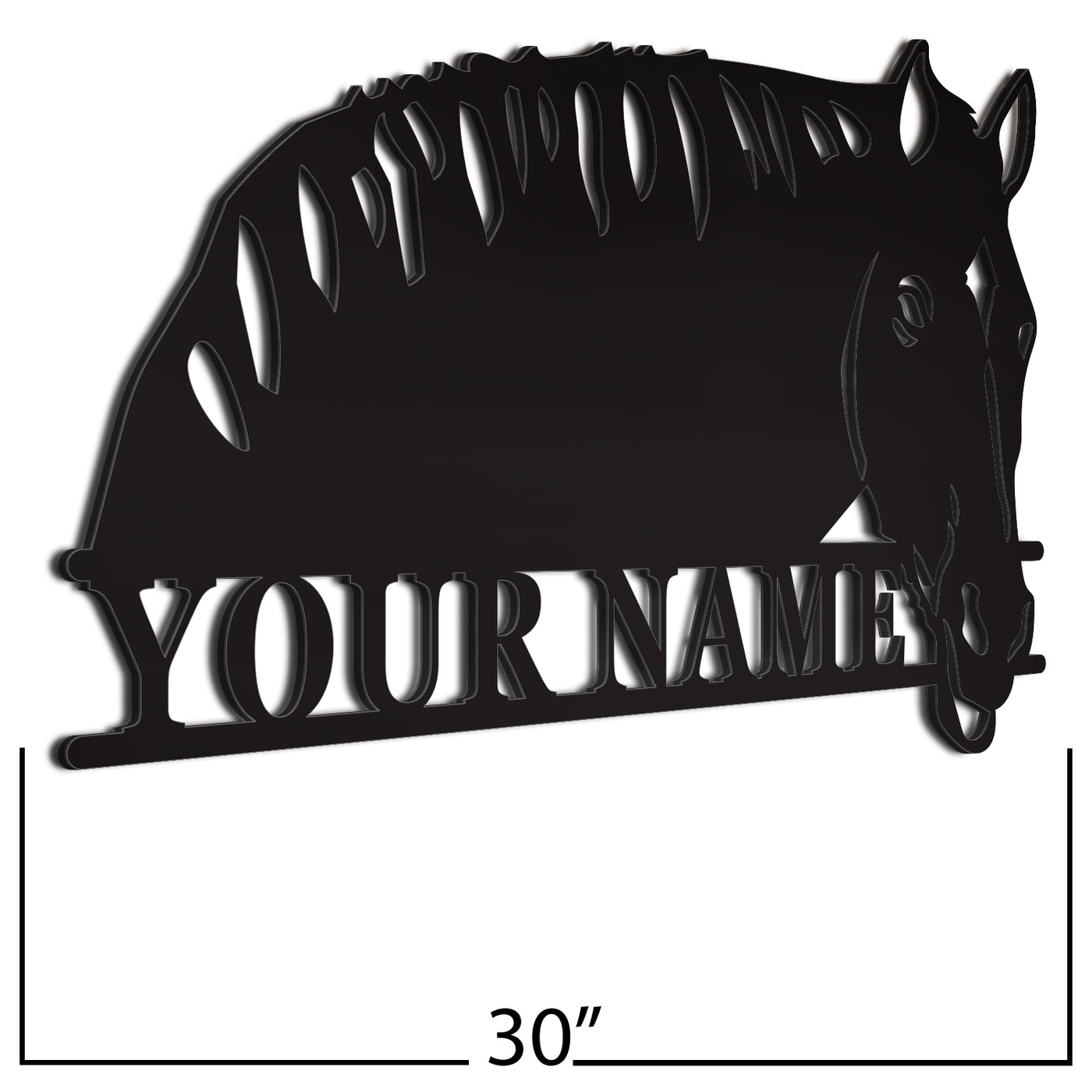 Black Horse Sign 30 Inch