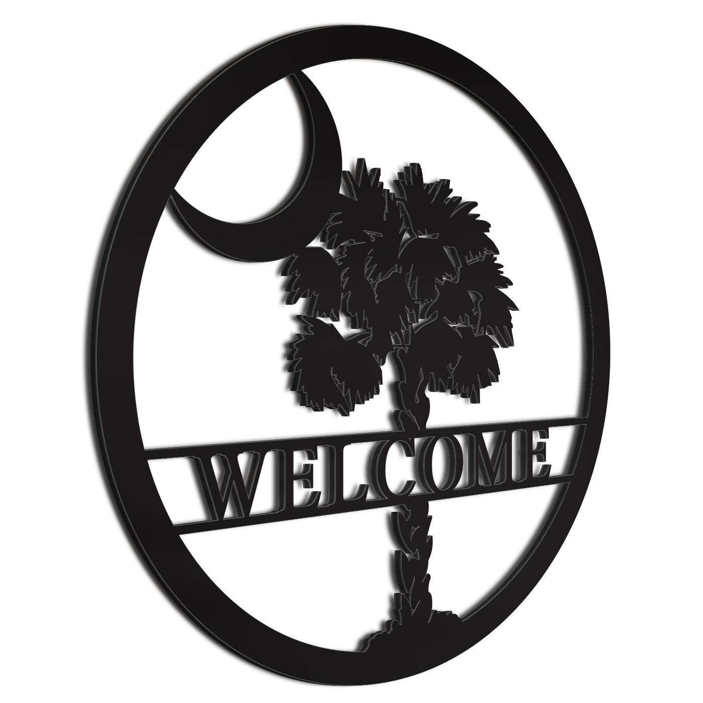 Palmetto Welcome Sign Black