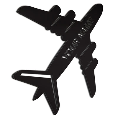 Black Plane Wall Decor