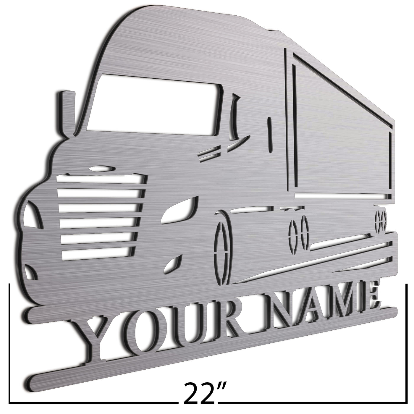  Semi Truck Sign Brush 22 Inch