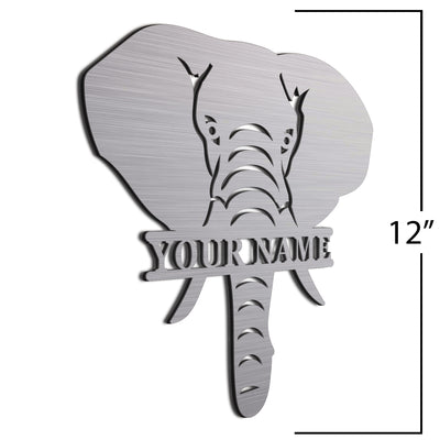 Elephant  Sign White 