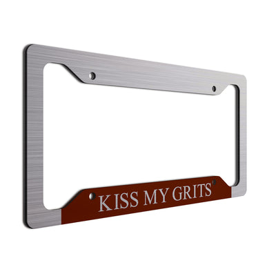 Kiss My Grits License Plate Frame| Fun Vanity Plate Frame