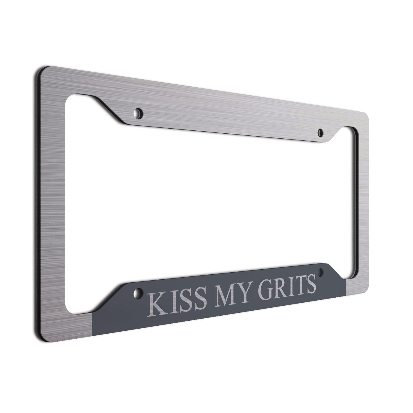 Kiss My Grits License Plate Frame| Fun Vanity Plate Frame