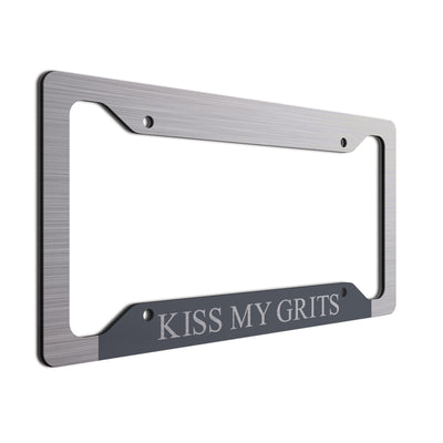 Kiss My Grits License Plate Frame| Fun Vanity Plate Frame