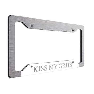 Kiss My Grits License Plate Frame| Fun Vanity Plate Frame