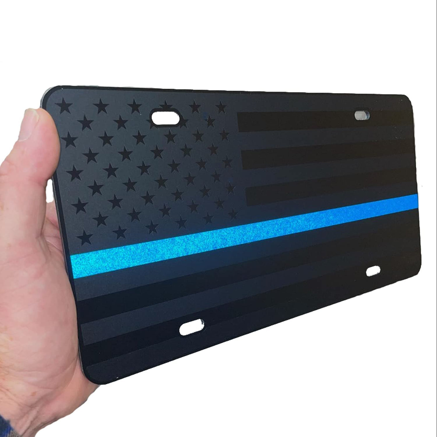 Flag with Reflective Blue Line