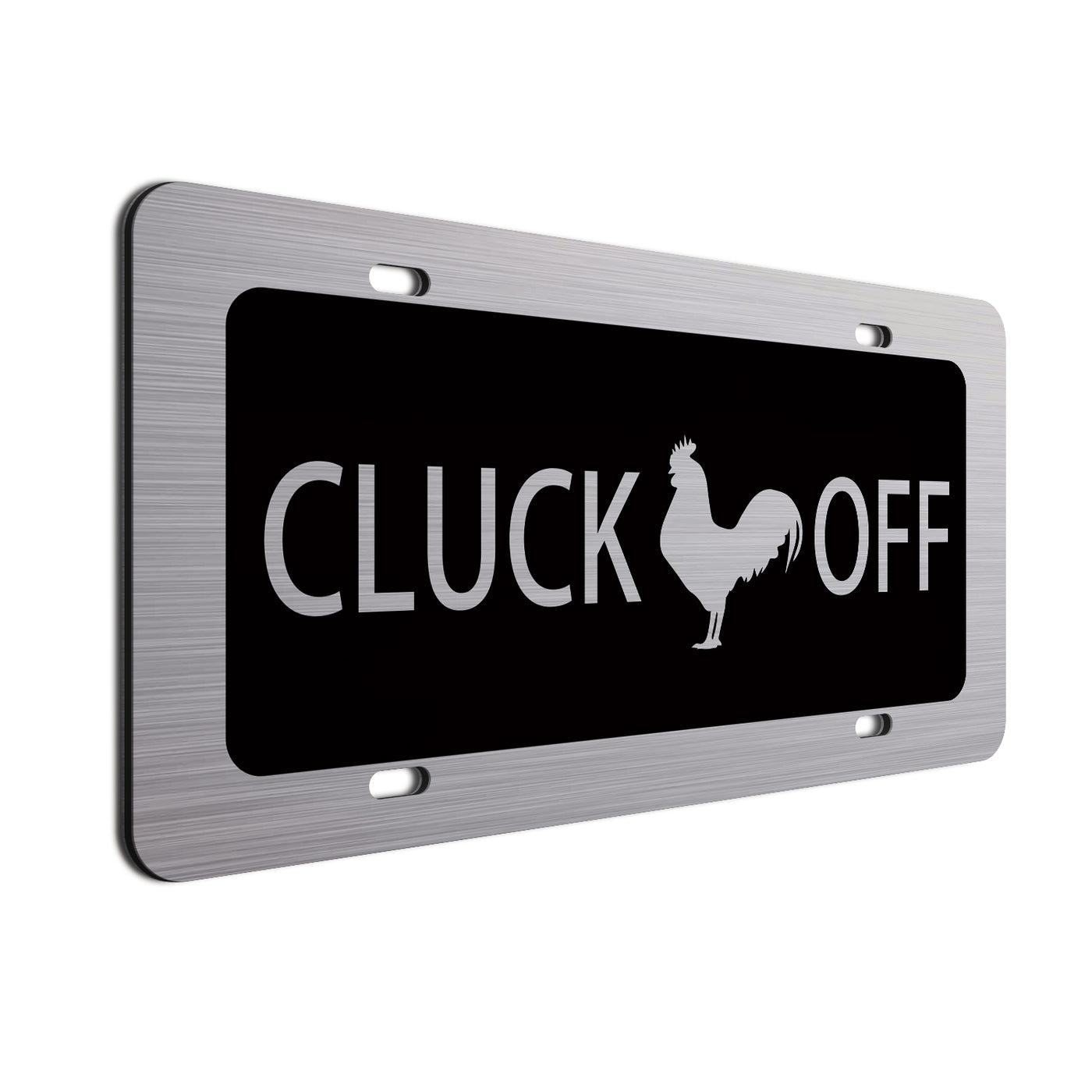  Cluck Off Car License Plate for farmers Black