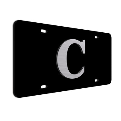 3D Initial License Plate  with a Brush C