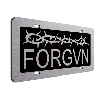 Forgiven Car Tag Black