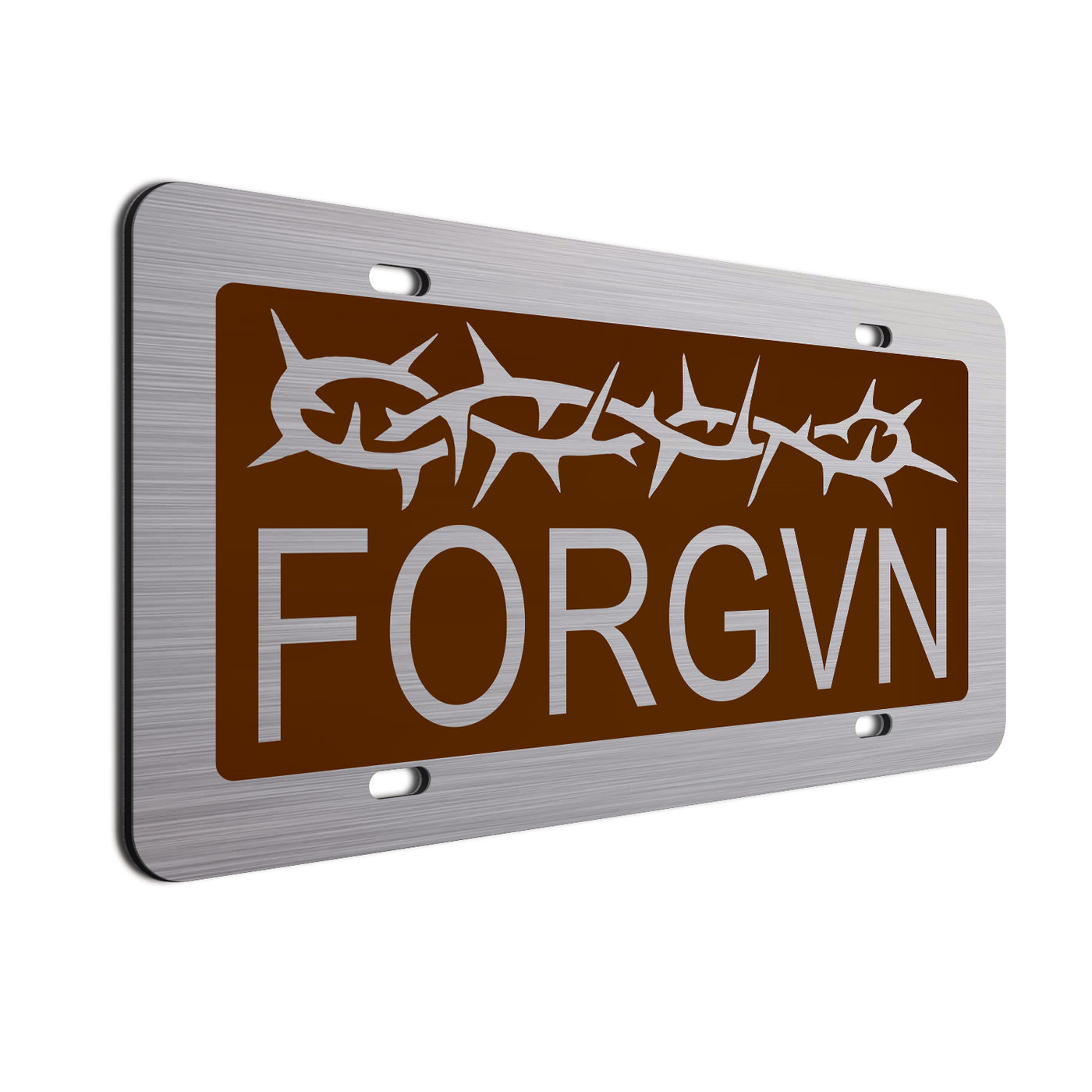 Forgiven Car Tag Brown