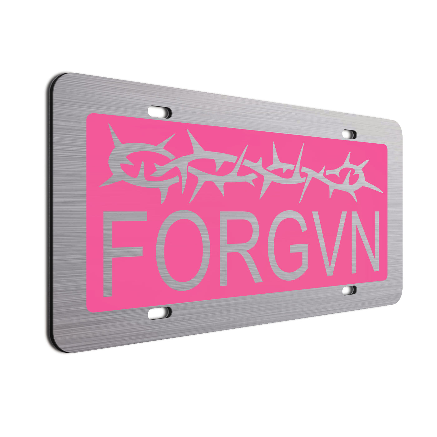 Forgiven Car Tag Pink