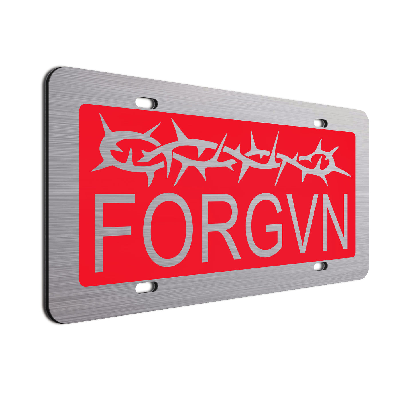 Forgiven Car Tag Red
