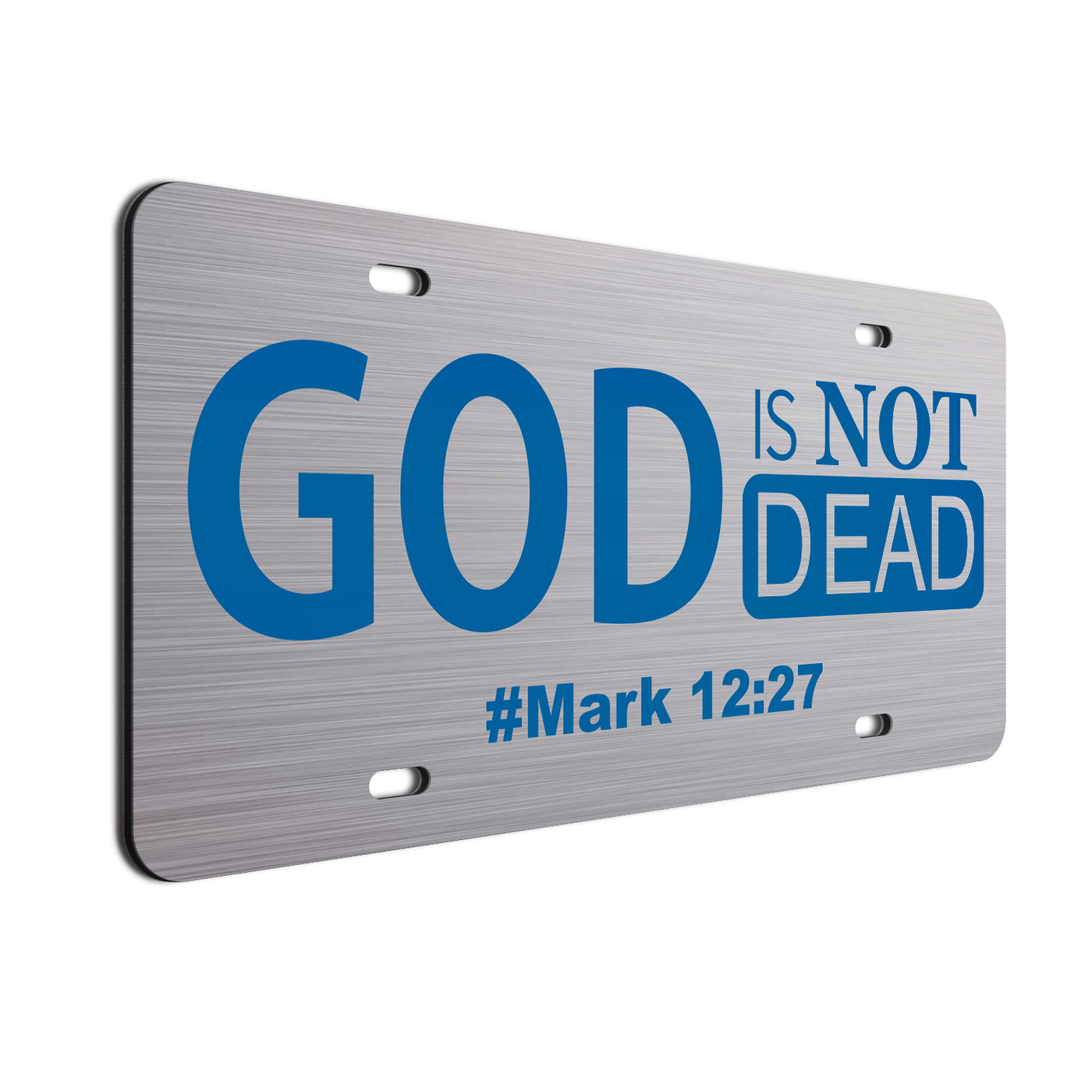 God Is Not Dead Car License Plate Blue