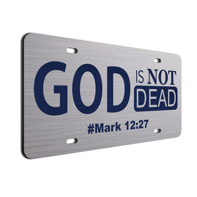  God Is Not Dead Car License Plate Navy