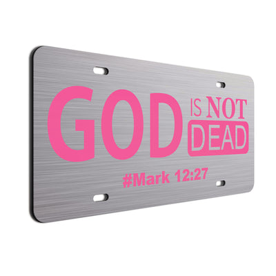 God Is Not Dead Car License Plate Pink