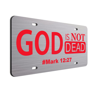 God Is Not Dead Car License Plate Red
