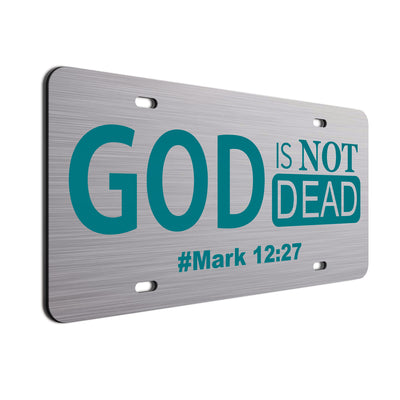 God Is Not Dead Car License Plate Teal