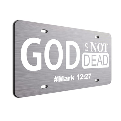 God Is Not Dead Car License Plate White