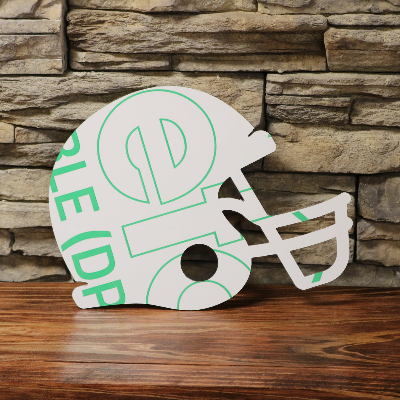 Football Helmet SVG Bundle with Customizable Aluminum Football Helmet Sign Blank with SVG Vinyl Cut File Included - Made in the USA for DIY, Crafters, Sign Making Bundle