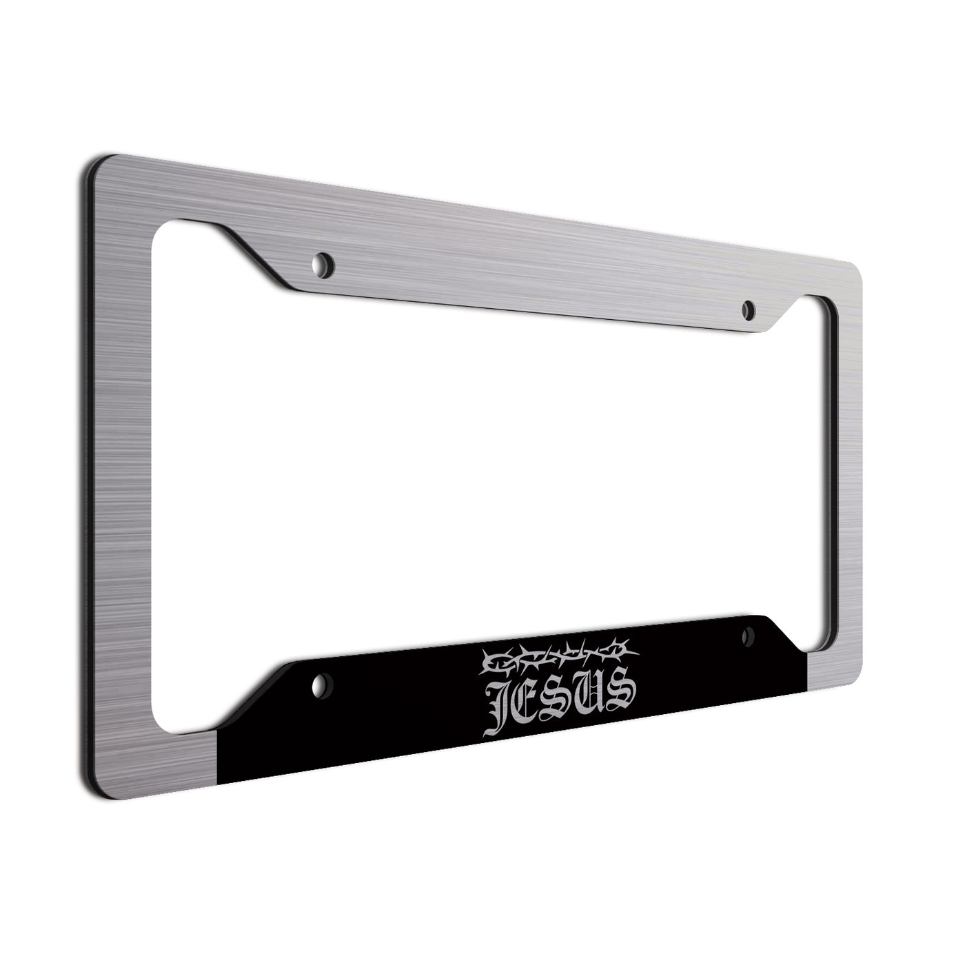 Jesus Car Tag Frame Black