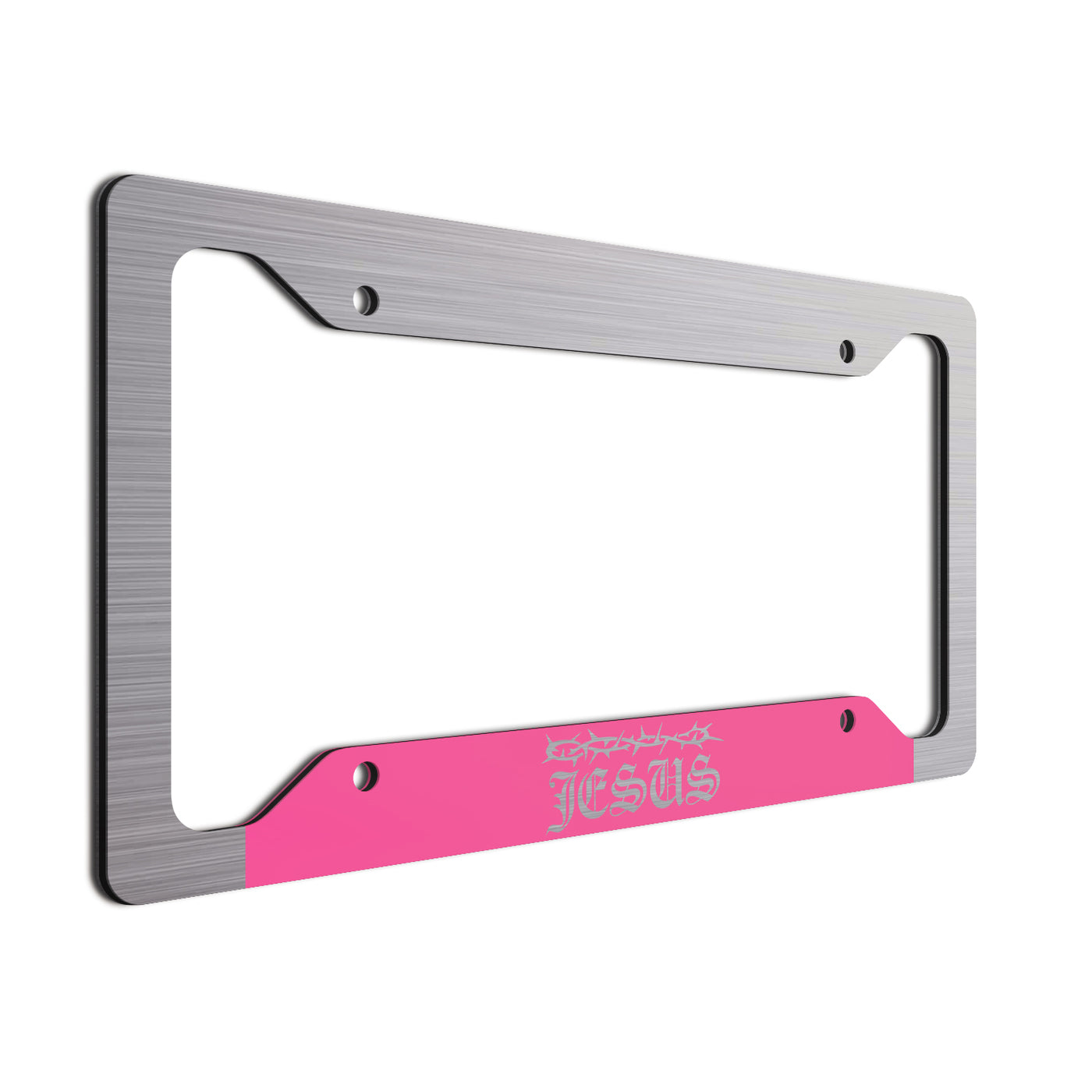 Jesus Car Tag Frame Pink