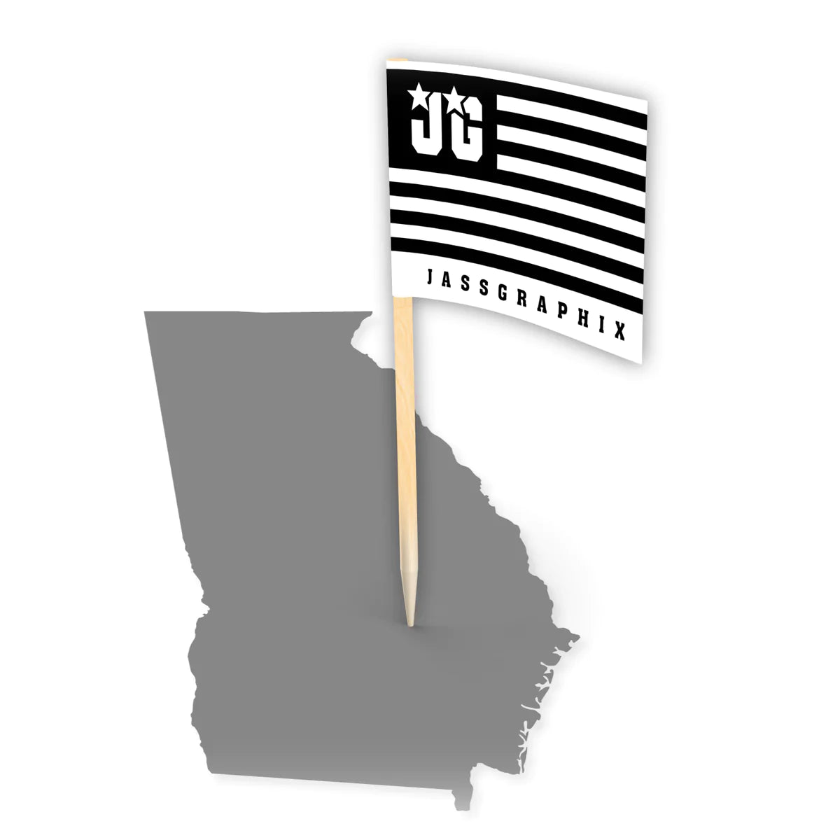 JassGraphix Logo with outline of the state of GA