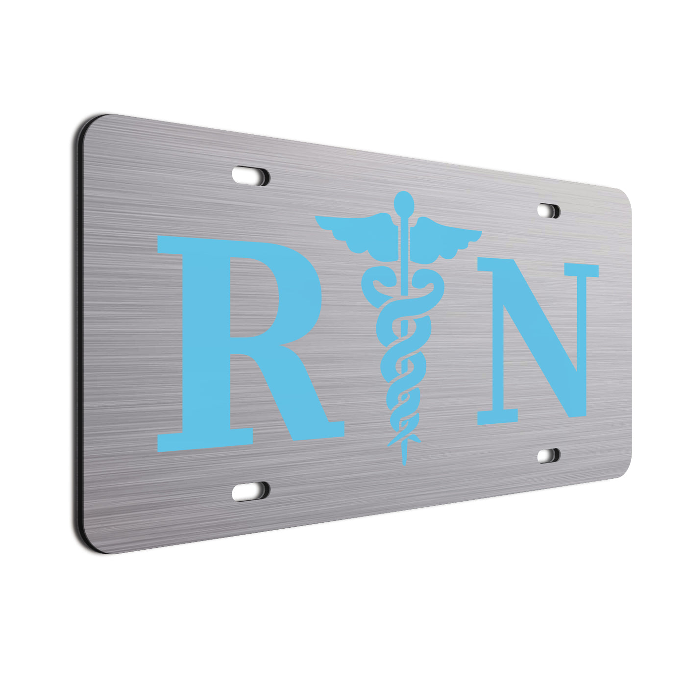 RN Nurse License Plate: Baby Blue