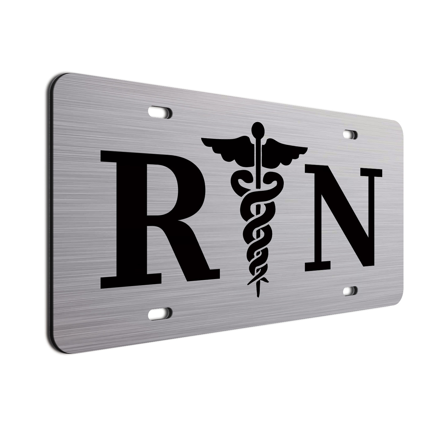 RN Nurse Vanity Plate Black