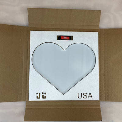 Customizable Heart SVG Bundle with Aluminum Heart Sign Blank & SVG Vinyl Cut File Included - Made in the USA for DIY, Crafters, Sign Making Bundle