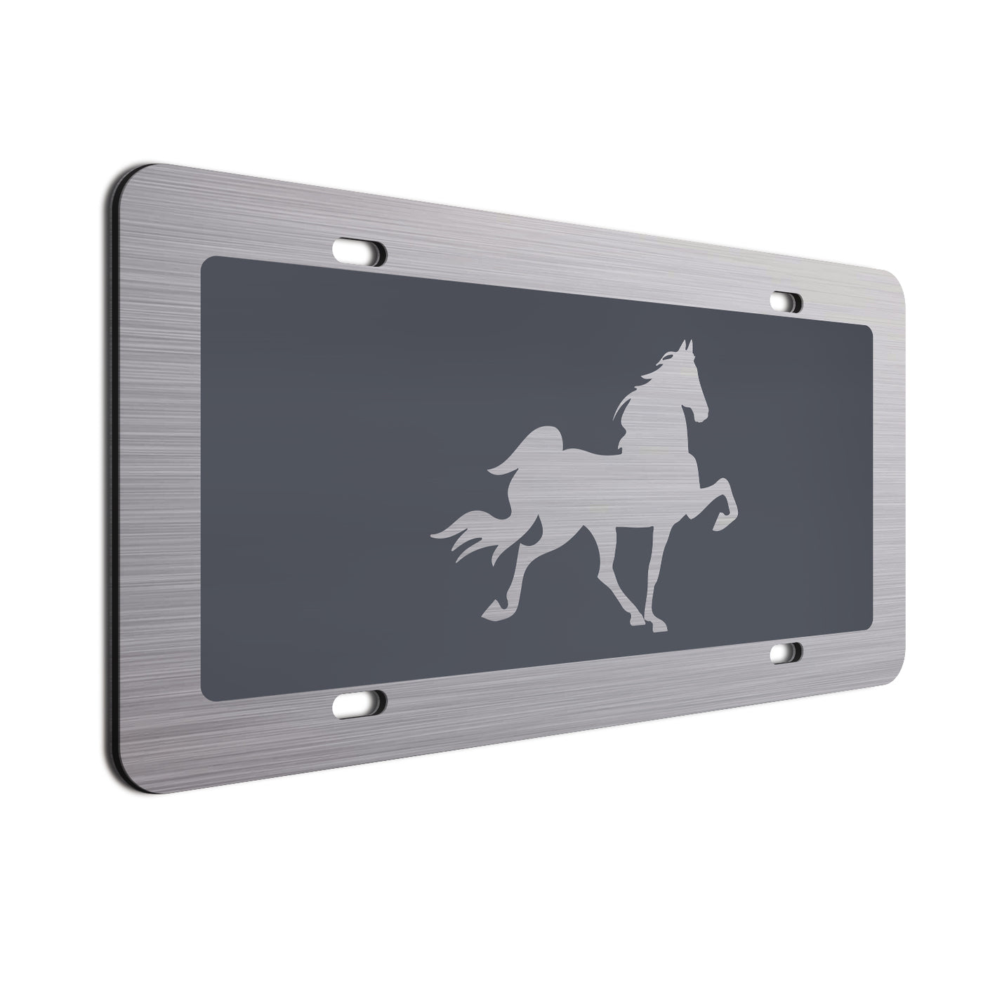  Horse Car License Plate Charcoal