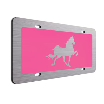  Horse Car License Plate Pink