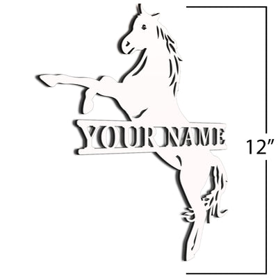 White Horse Sign 12 Inch