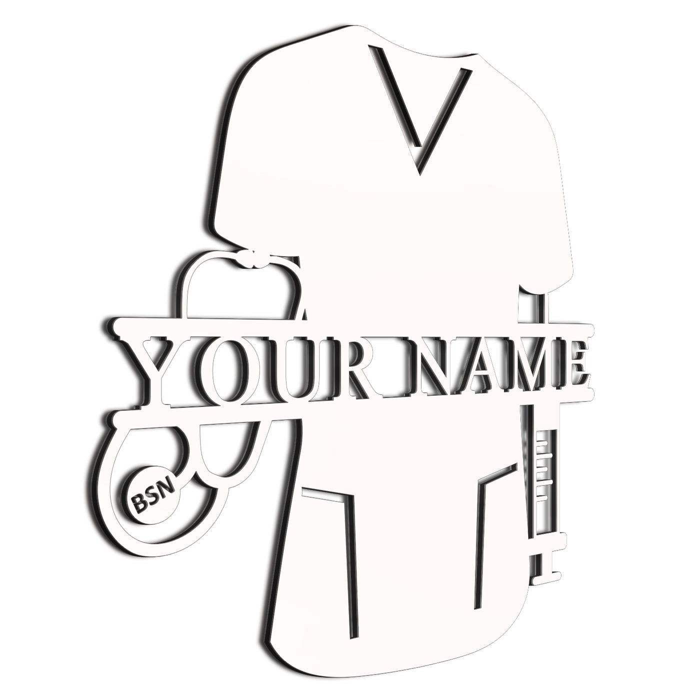 Nurse Sign White 