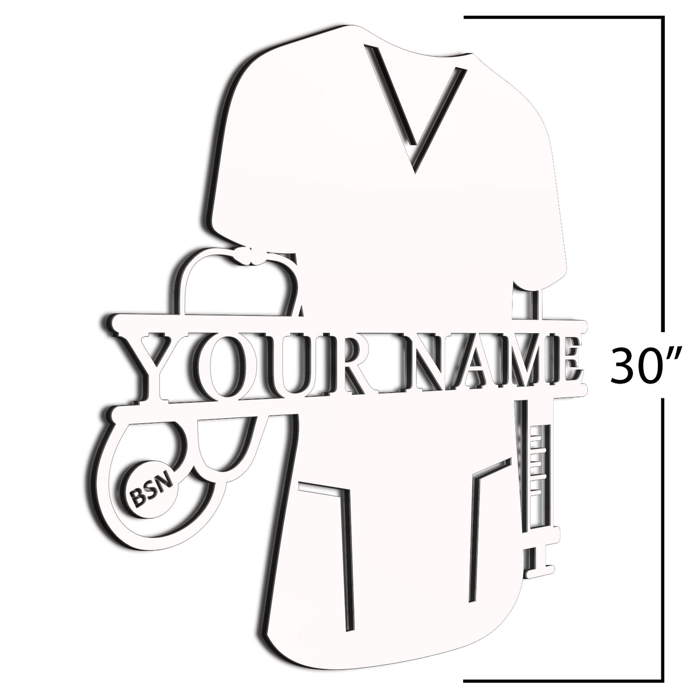 Nurse Sign White 30 Inch