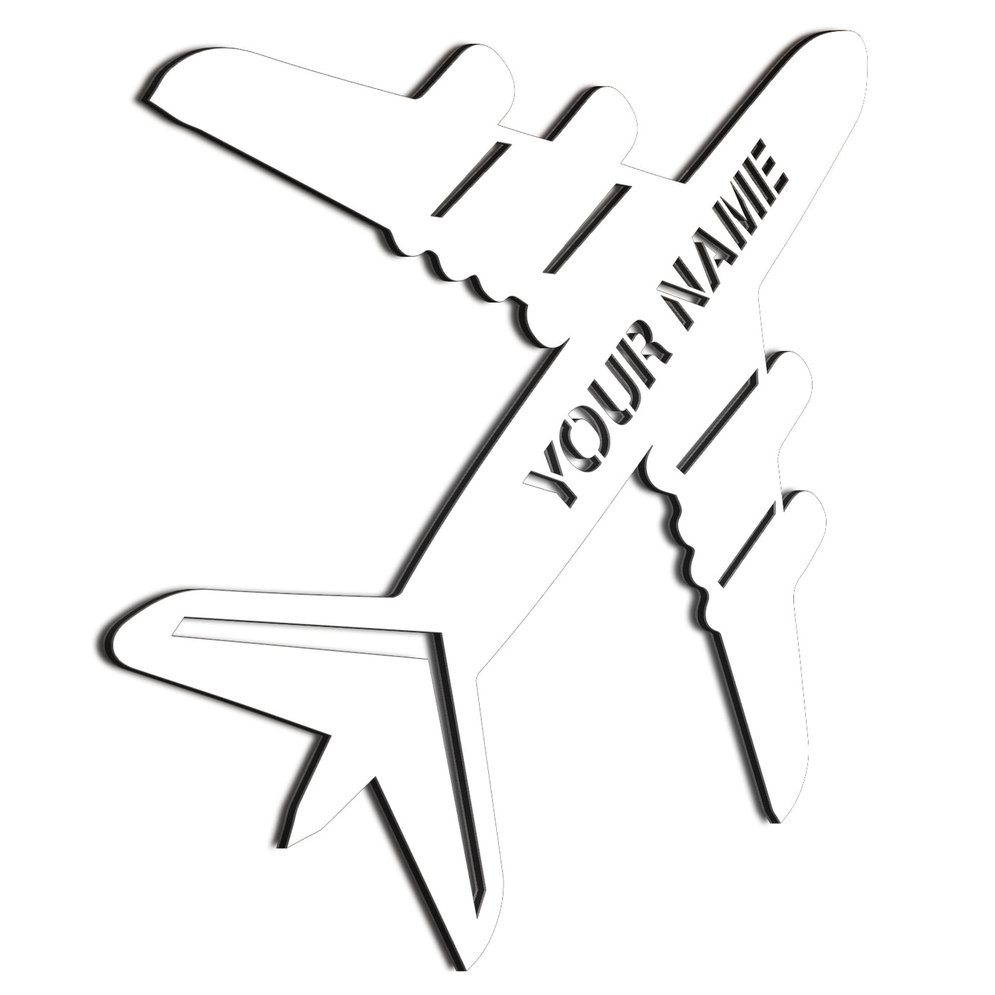 White Plane Wall Decor