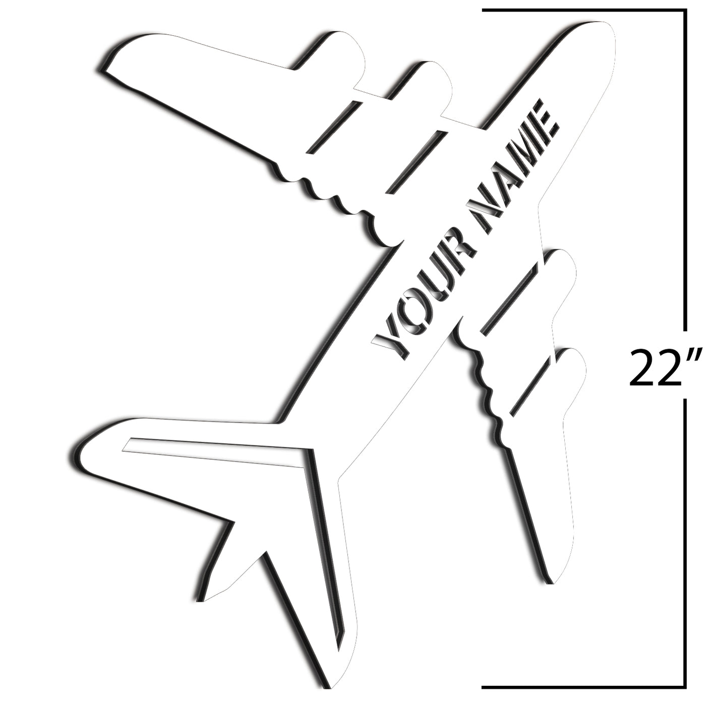 White Plane Wall Decor 22 