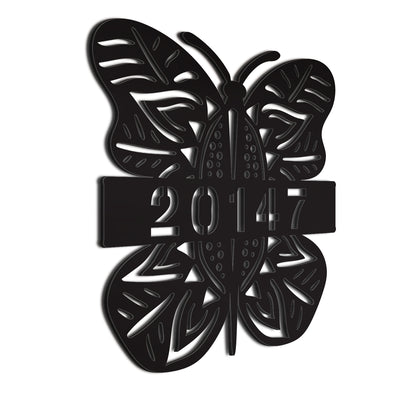 Address Number Sign Black ButterFly