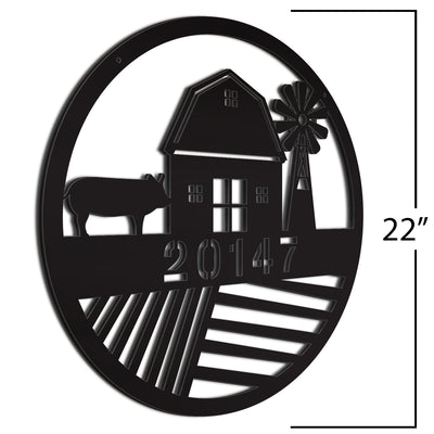 Address Number Sign Black 22 Inches Barn