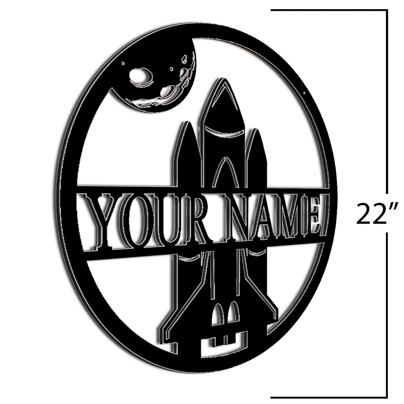Space Sign Black 22 Inch 00014