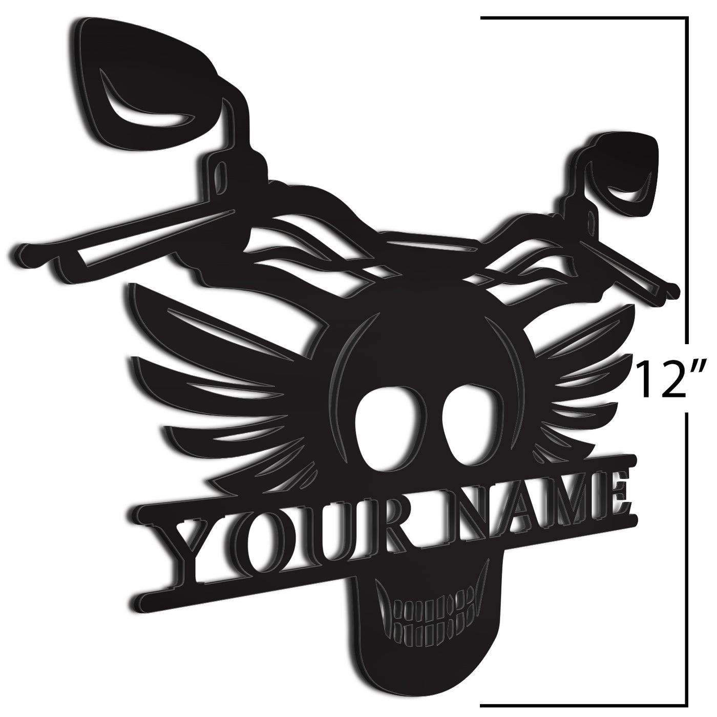  Biker Sign Black 12 Inch