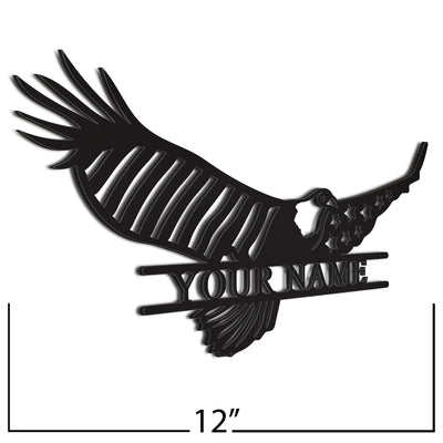 Eagle Sign Black 12 Inch