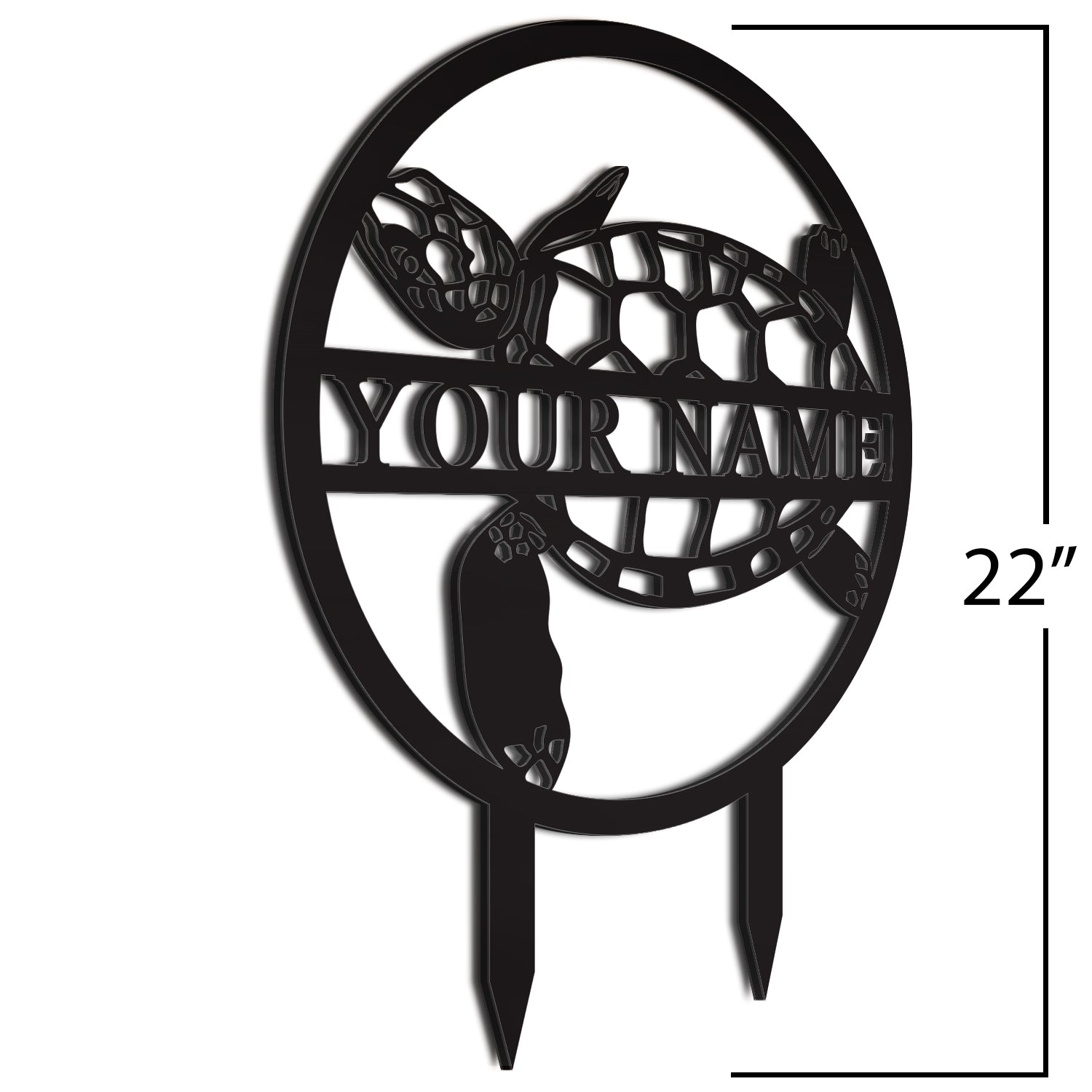 Custom Turtle Yard Sign Beach House Decor - Jass Graphix