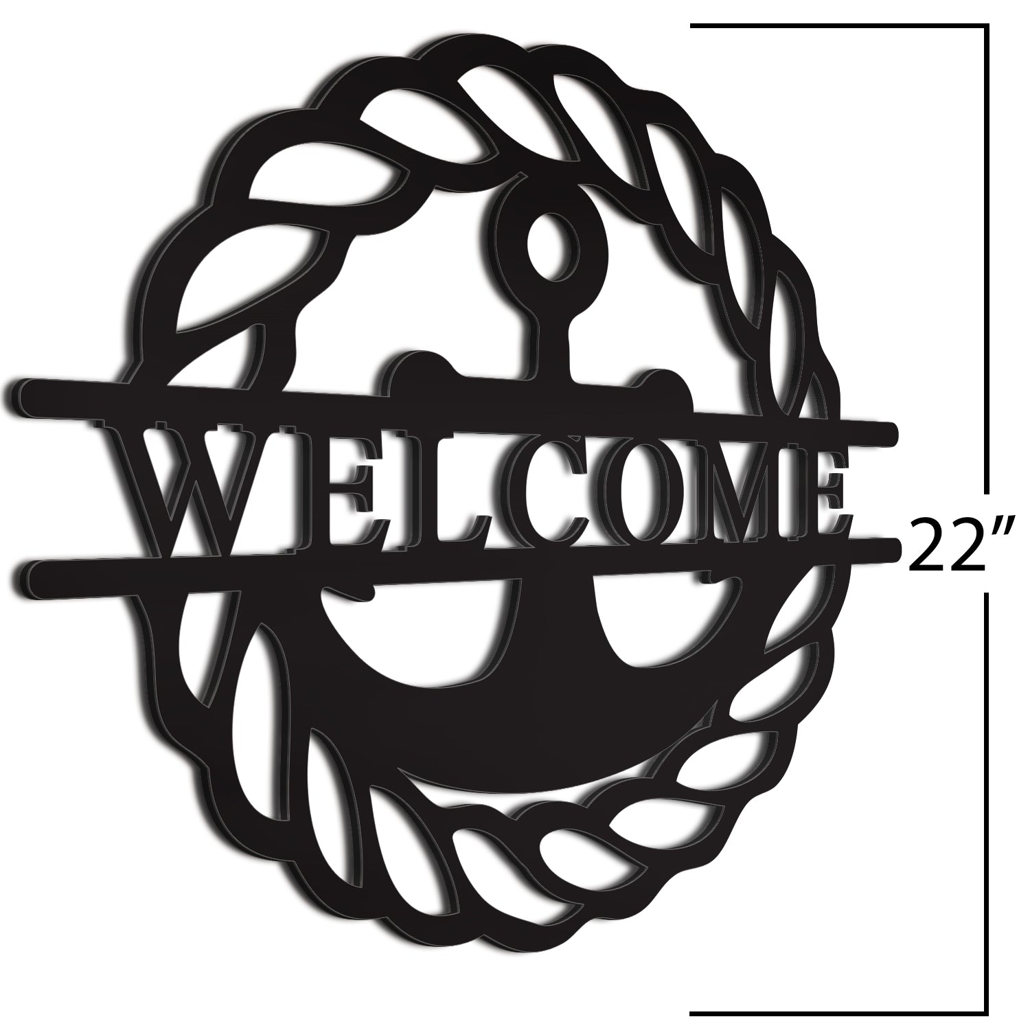 Aluminum Anchor Welcome Sign | Beach House Decor - Jass Graphix