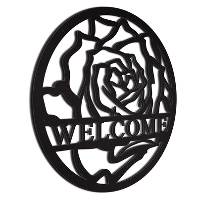 Black Rose Welcome Sign 