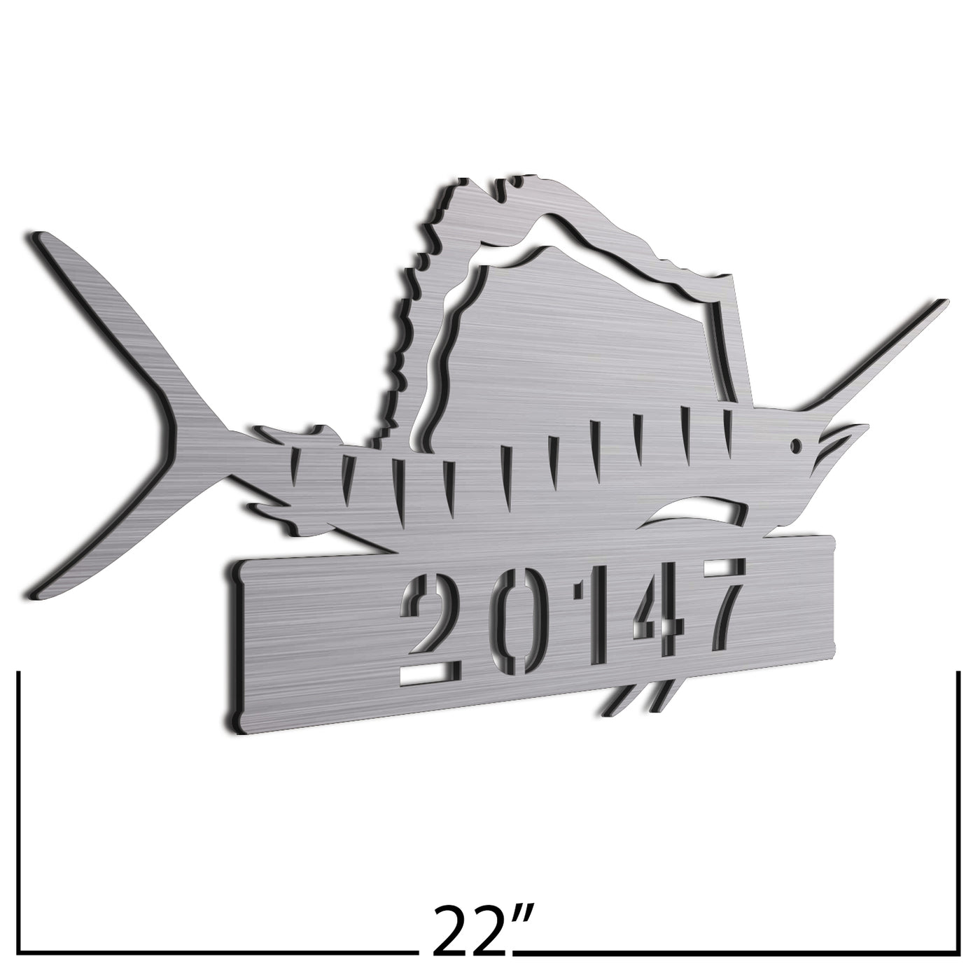 Address Number Sign Brush 22 Inches Marlin