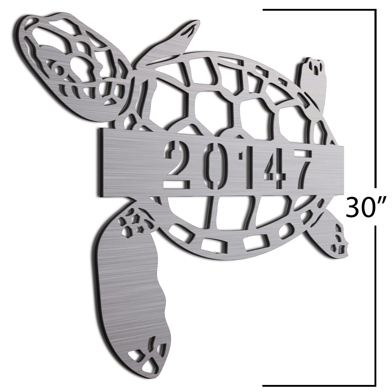 Sea Turtle Address Number Sign Gift for New House - Jass Graphix