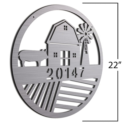 Address Number Sign Brush 22 Inches Barn