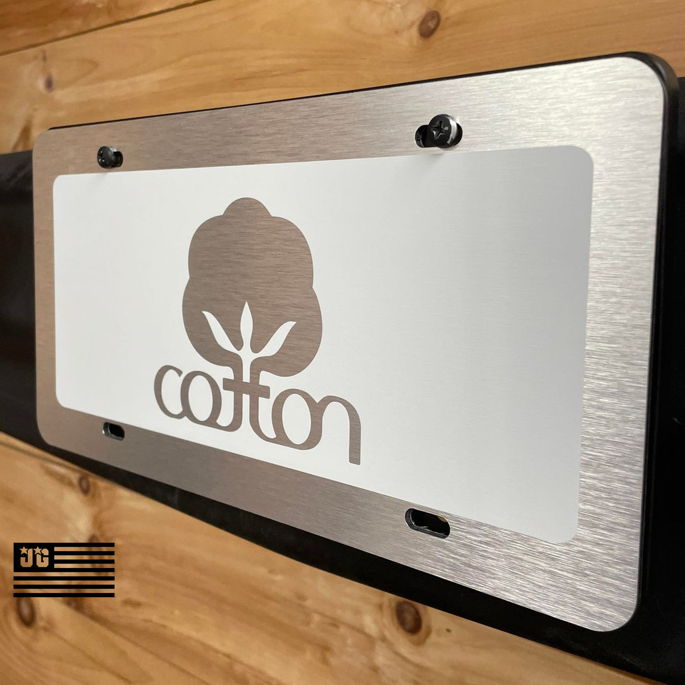 Cotton License Plates Gift For Farmer Cotton Logo - Jass Graphix