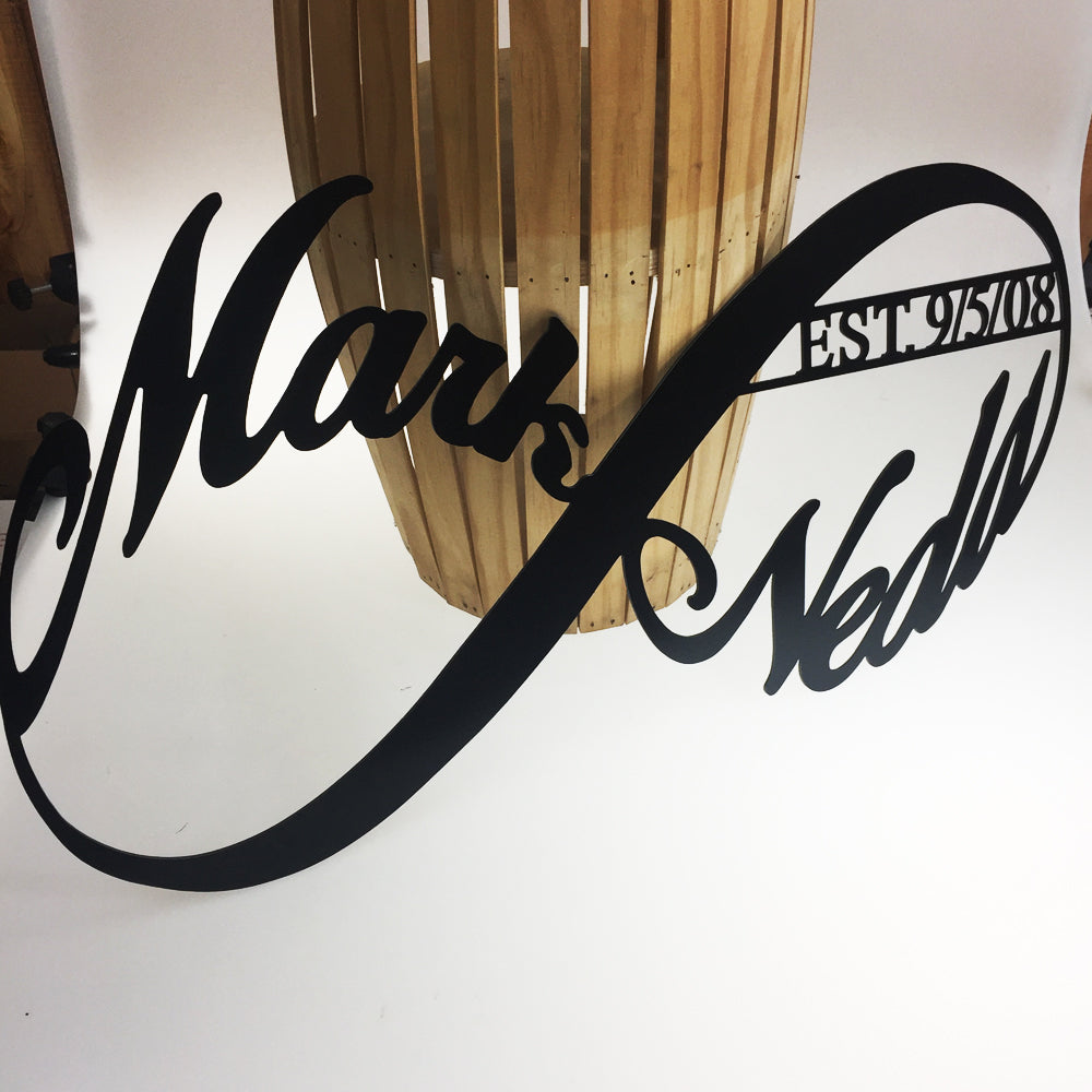Personalized Infinity Symbol Sign for Couples - Jass Graphix