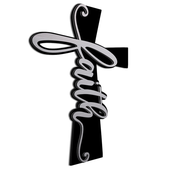 Aluminum Faith Cross Decor - Jass Graphix